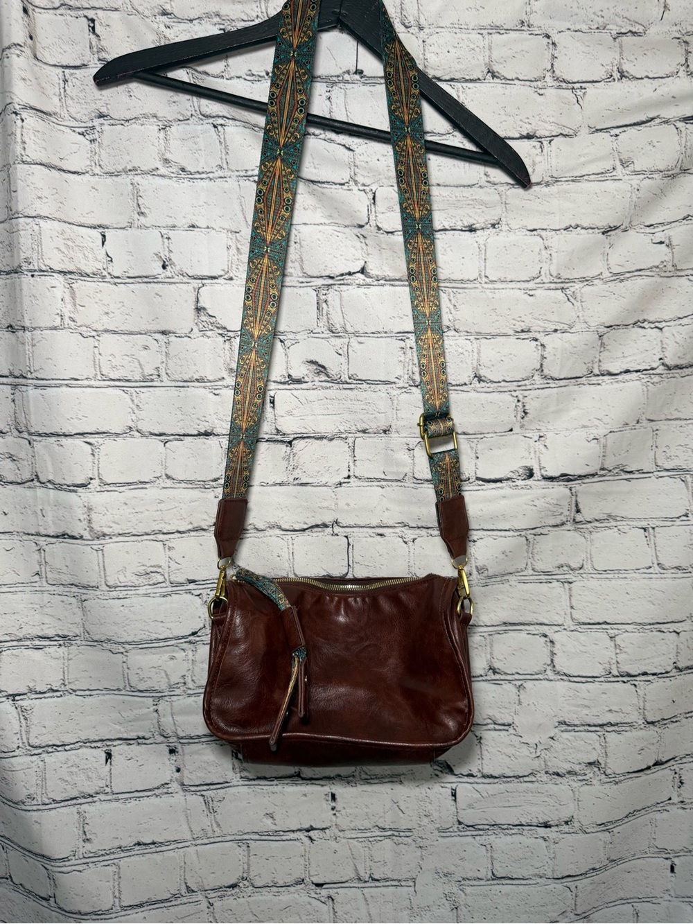 Brown purse.